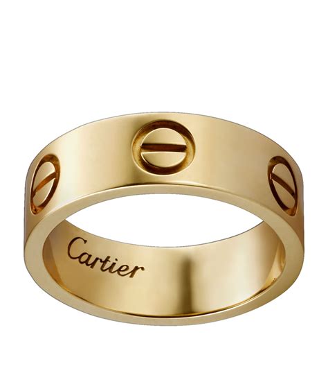 gold cartier ring love|cartier gold love ring price.